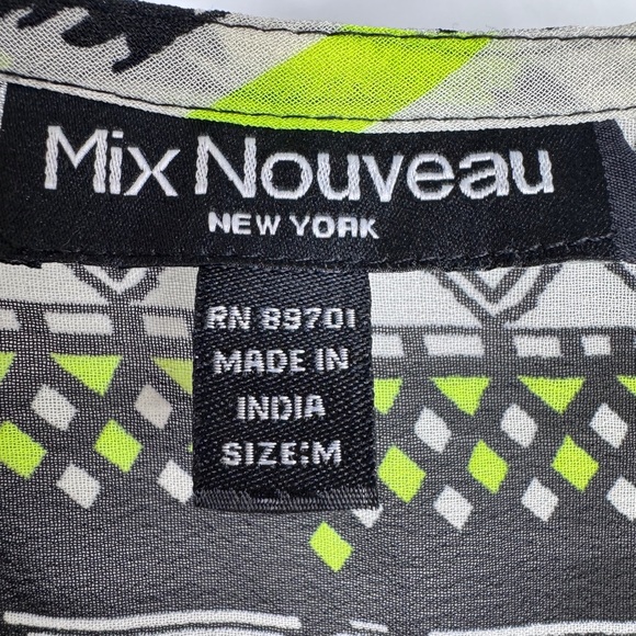 Women’s Mix Nouveau Sheer Boho Beach Swim Cover Up Tunic Beaded Embellishments - Picture 3 of 8